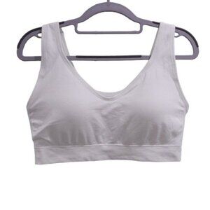 Jockey Women's Moldes Cup Seamfree Pull On Bralette White Size XL Comfort
